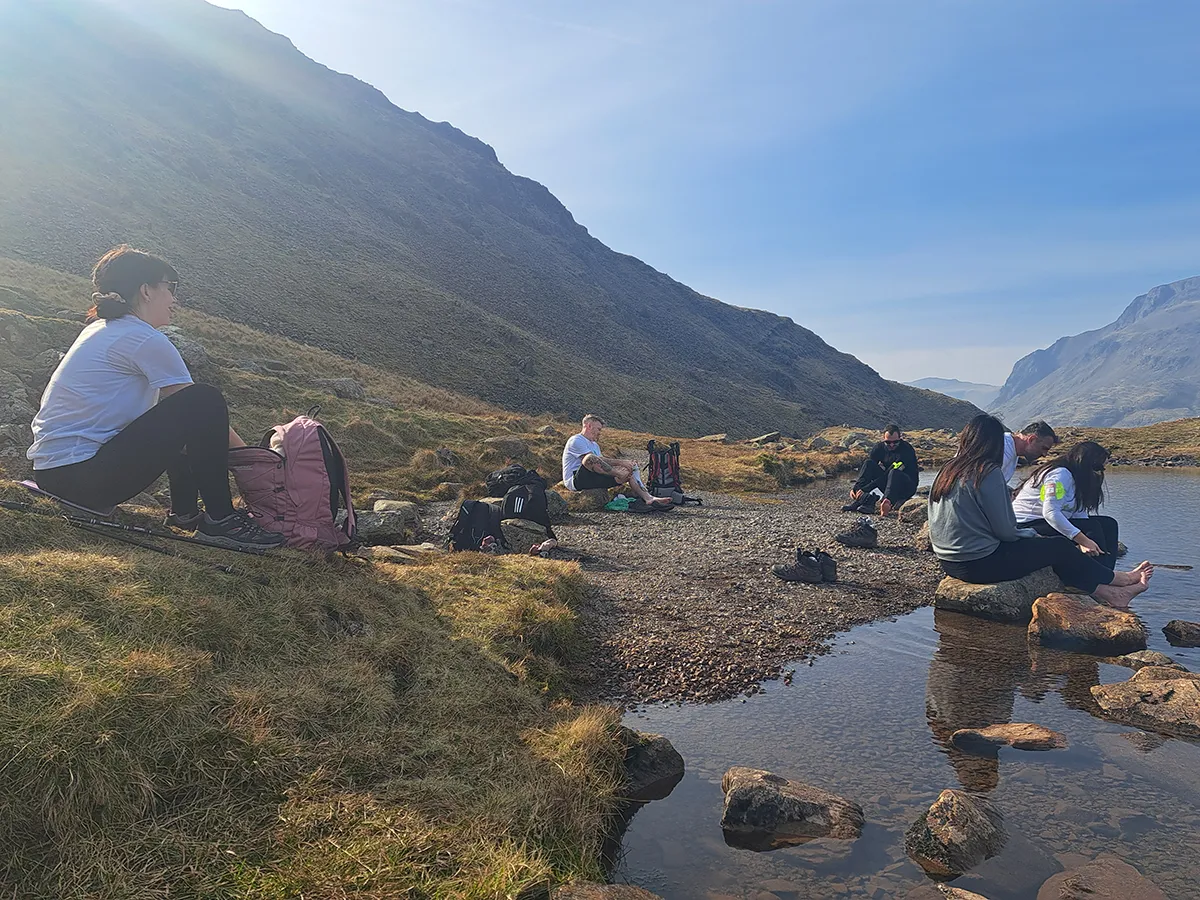 Neil climbing Scafell Pike - Climb Scafell Pike