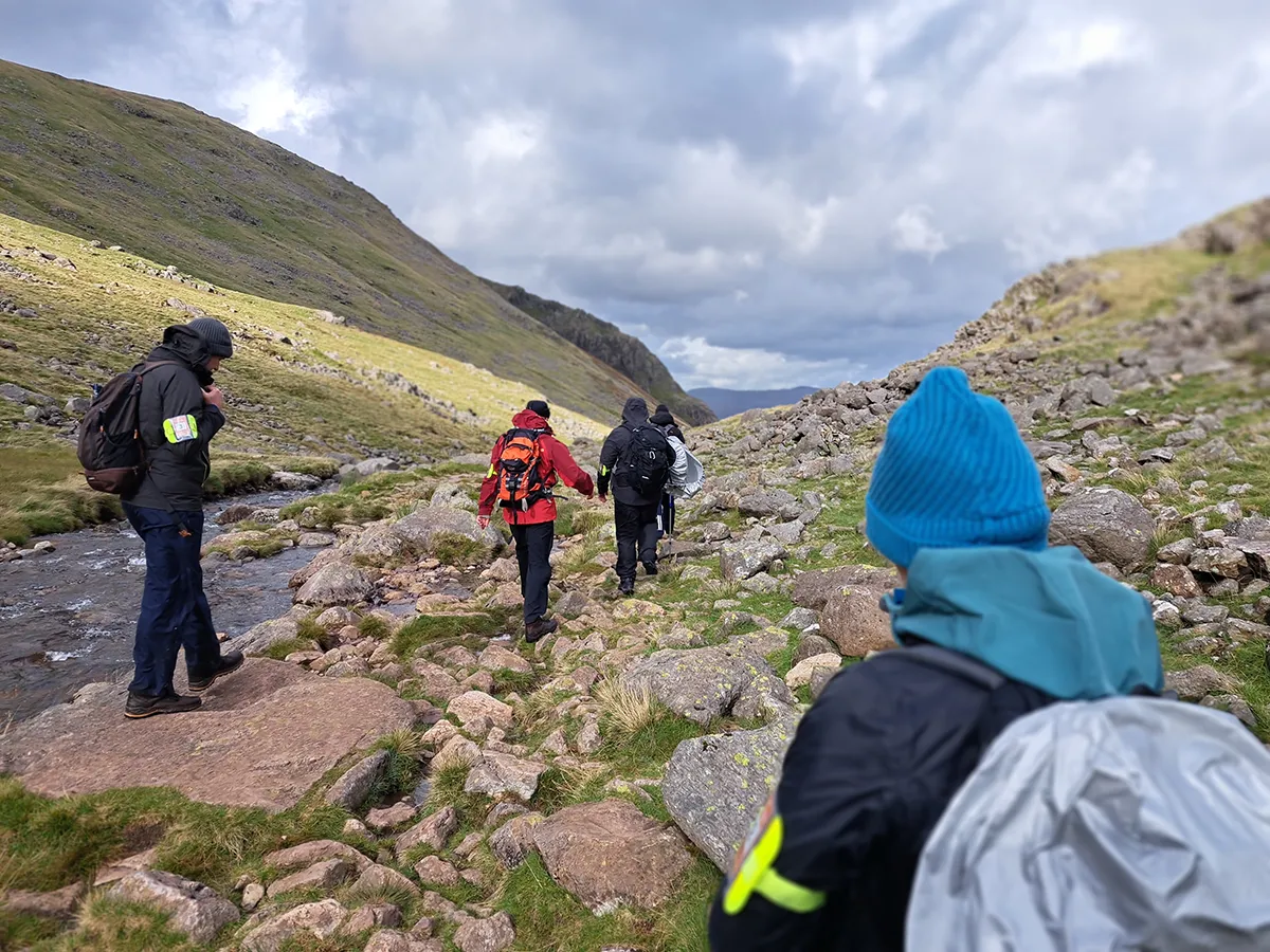 Neil climbing Scafell Pike - Climb Scafell Pike
